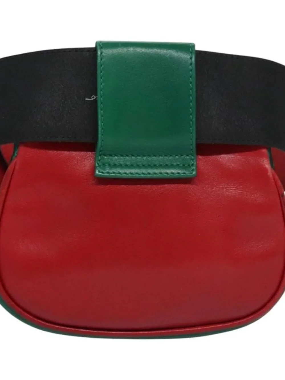 Salvatore Ferragamo Gancini Waist bag Leather Red Auth 115429